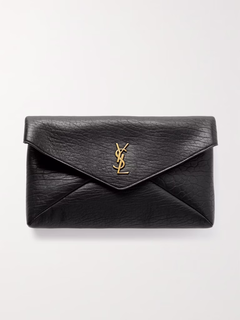 Cassandre Large Envelope textured-leather clutch